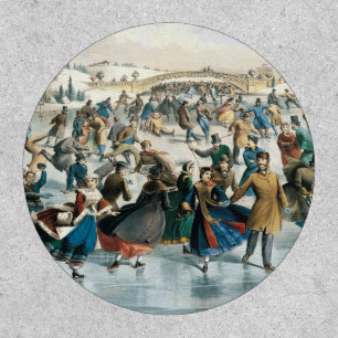 Victorian Christmas Central Park Currier & Ives Patch
