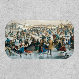 Victorian Christmas Central Park Currier & Ives Patch