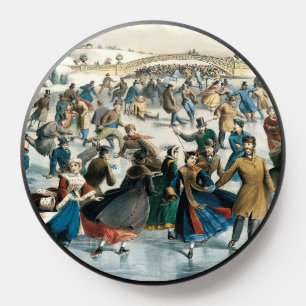 Victorian Christmas Central Park Currier & Ives PopSocket