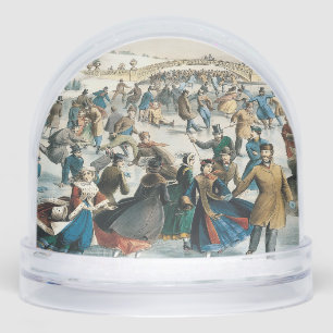Victorian Christmas Central Park Currier & Ives Snow Globe