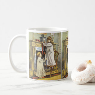 Victorian Christmas, Children Christmas Stockings Coffee Mug