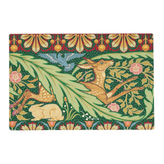 Victorian Christmas Deer and Rabbit - Walter Crane Placemat