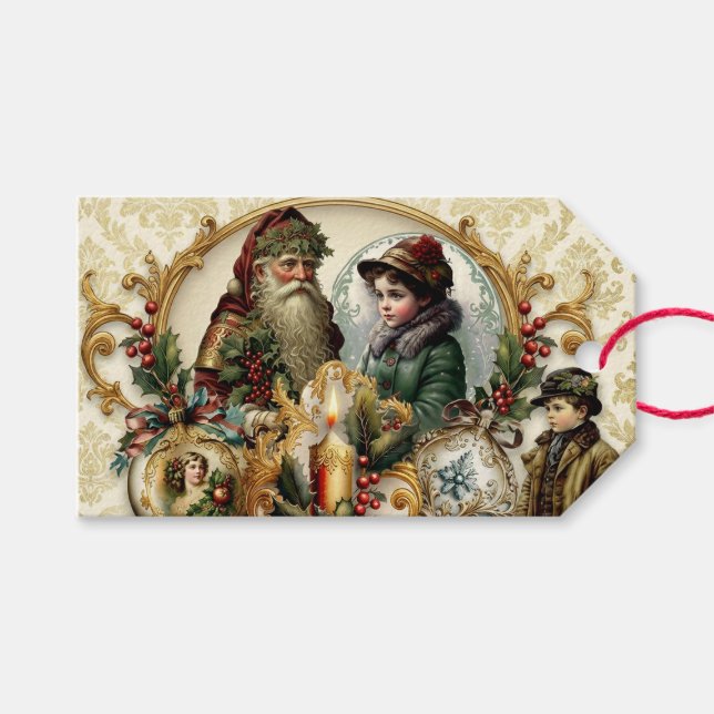 Victorian Christmas Elegance  Gift Tags (Front (Horizontal))