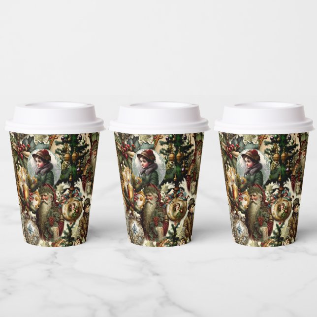 Victorian Christmas Elegance  Paper Cups (Multi)