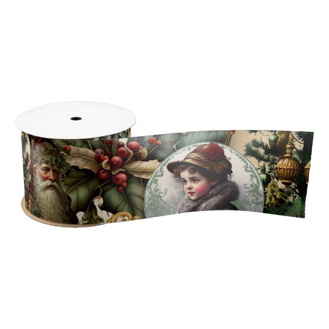 Victorian Christmas Elegance  Satin Ribbon (Spool)