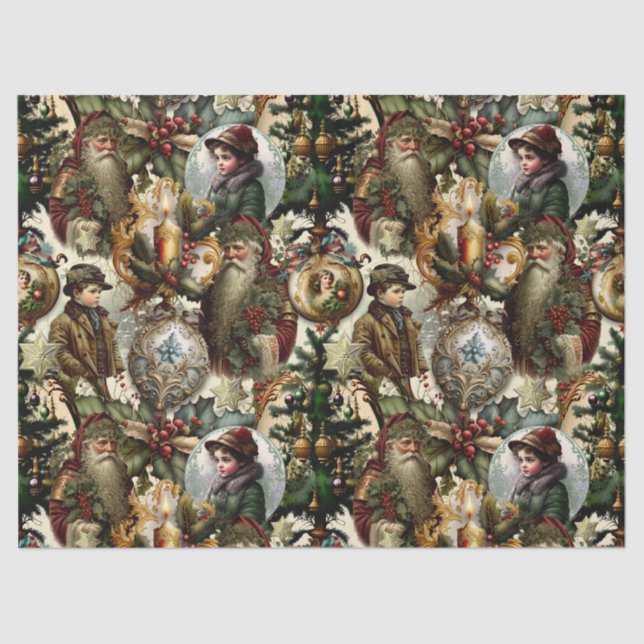 Victorian Christmas Elegance  Tissue Paper (Front)