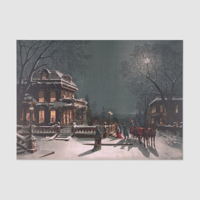 Victorian Christmas Eve Tissue Paper (Front)