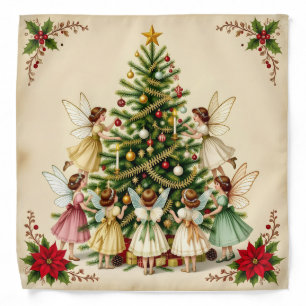 Victorian Christmas Fairy Gathering Bandana
