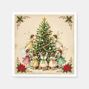 Victorian Christmas Fairy Gathering Napkins