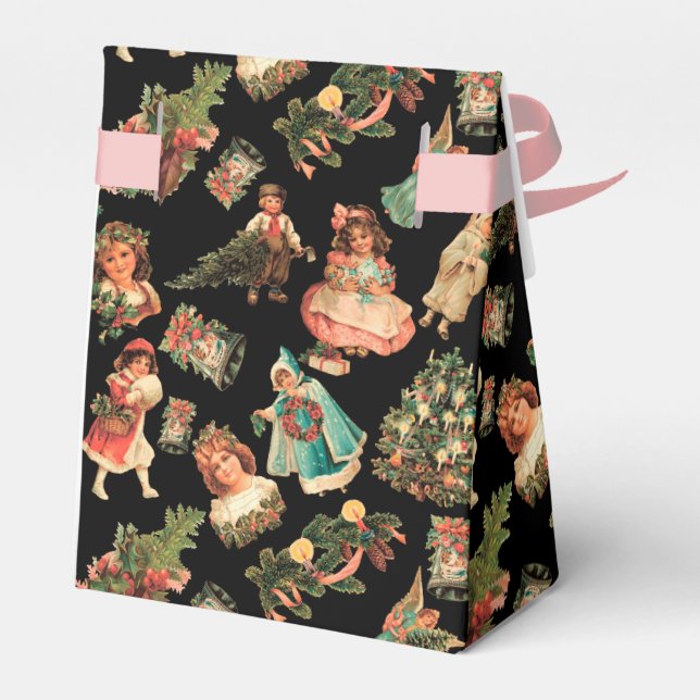 Victorian Christmas Favor Box (Back Side)