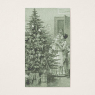 Victorian Christmas Gift Tag Business Card