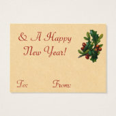 Victorian Christmas Gift Tags or Mini Greetings (Back)