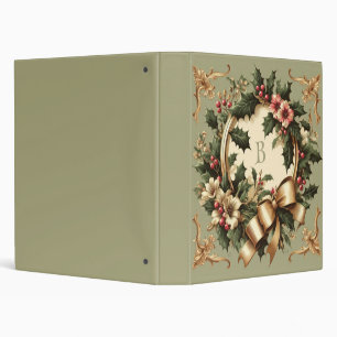 Victorian/Christmas green Binder