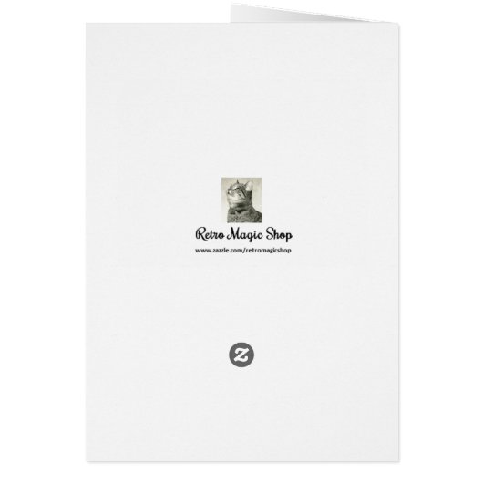 Victorian Christmas Greeting Card (Back)