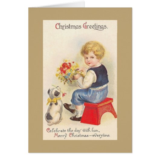 Victorian Christmas Greeting Card (Front)