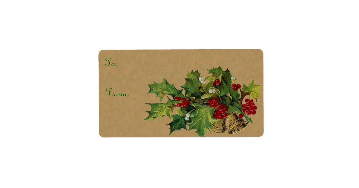 Victorian Christmas Labels | Zazzle