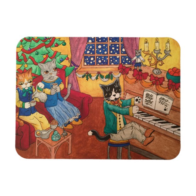 Victorian Christmas Magnet (Horizontal)