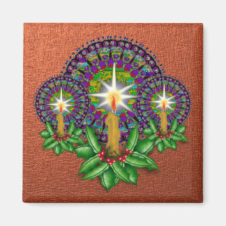 Victorian Christmas Magnet Copper