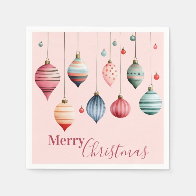 Victorian Christmas Ornaments Kitchen   Napkins (Front)