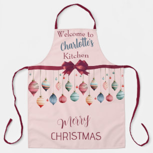 Victorian Christmas Ornaments Personalized Apron