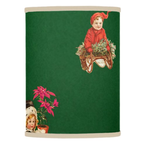 victorian Christmas patternvintagesantaangelsc Lamp Shade