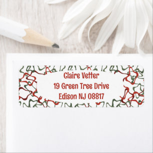 Victorian Christmas Polygons  Label