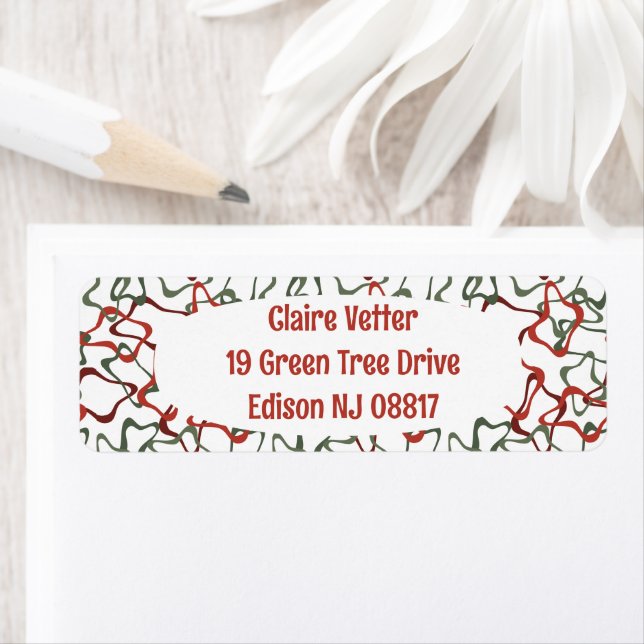 Victorian Christmas Polygons  Label (Insitu)