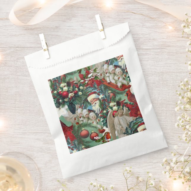 Victorian Christmas Portrait Favor Bag (Clipped)