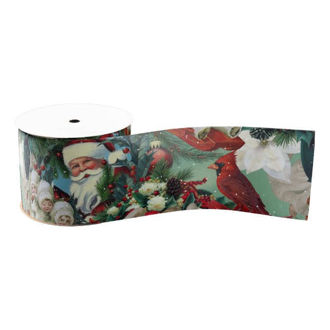 Victorian Christmas Portrait Grosgrain Ribbon (Spool)