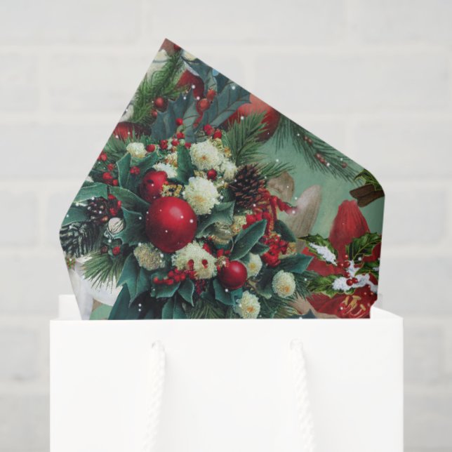 Victorian Christmas Portrait Tissue Paper (Gift Bag)