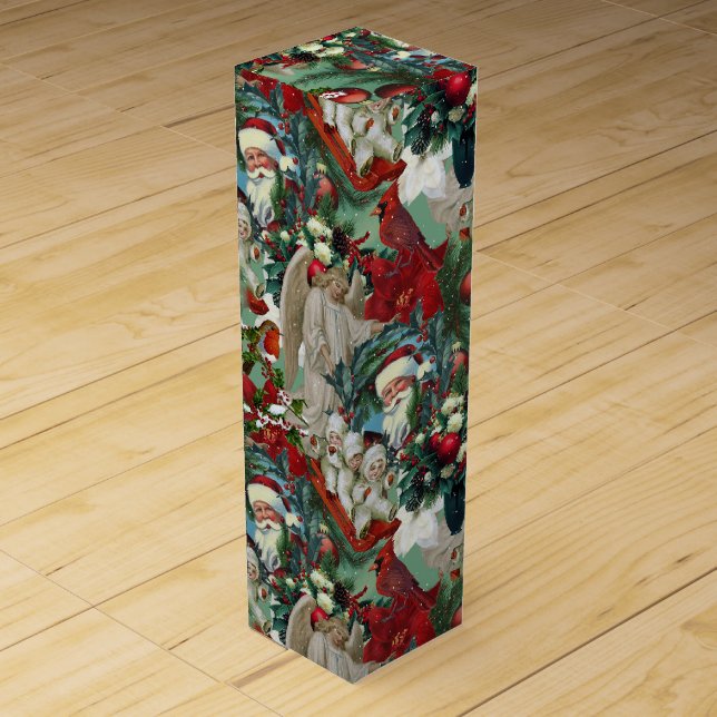 Victorian Christmas Portrait Wine Box (Front)