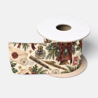 Victorian Christmas Post Office Satin Ribbon