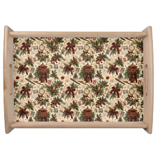 Victorian Christmas Post Office Serving Tray