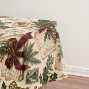 Victorian Christmas Post Office Tablecloth