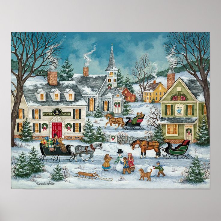 Victorian christmas Poster | Zazzle