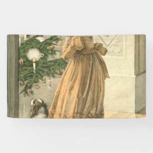 Victorian Christmas Retro Vintage Holiday Banner