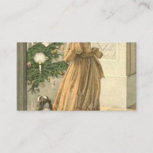 Victorian Christmas Retro Vintage Holiday Business Card