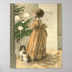 Victorian Christmas Retro Vintage Holiday Poster