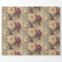 Victorian Christmas Rose Wrapping Paper