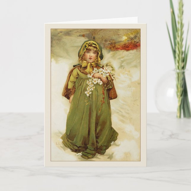 Victorian Christmas Roses Card (Front)