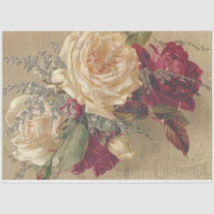 Victorian Christmas Roses Tissue Paper