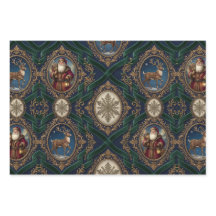 Victorian Christmas Sheet Wrapping Paper Set