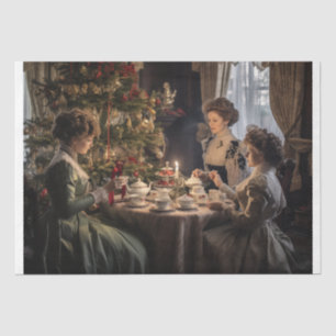 Victorian Christmas Tea Party Tissue Paper