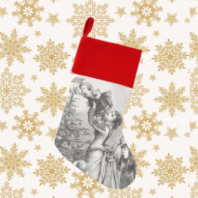 Victorian Christmas Tree Star Christmas Stocking (Creator Uploaded)