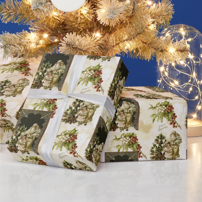 Victorian Christmas Trio Wrapping Paper  (Holidays)