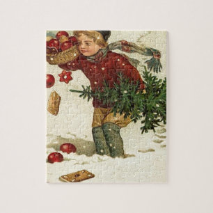 Victorian Christmas Vintage Retro Art Jigsaw Puzzle