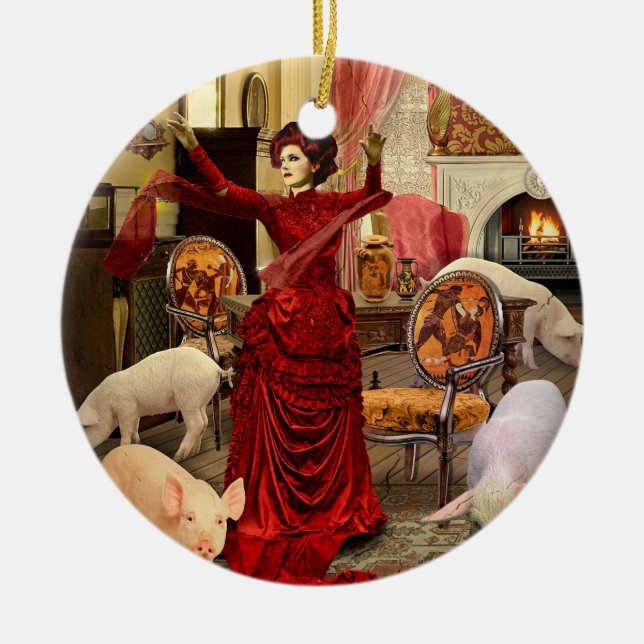 Victorian Circe Ceramic Ornament (Front)