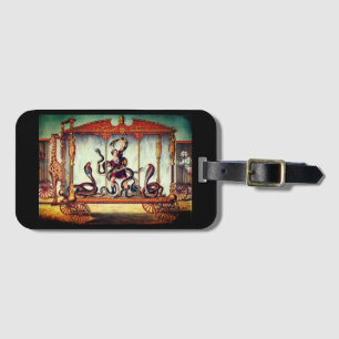 Victorian circus vintage exhibition luggage tag