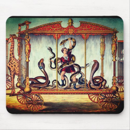 Victorian circus vintage exhibition   mouse pad