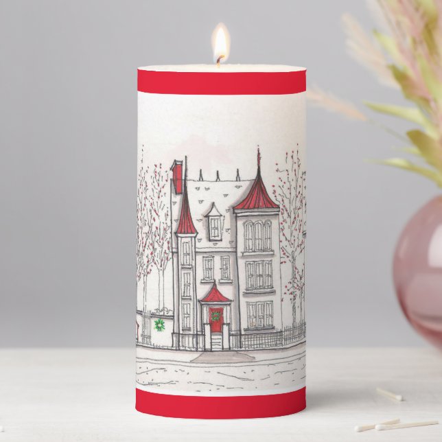 Victorian City Christmas Candle (In Situ)